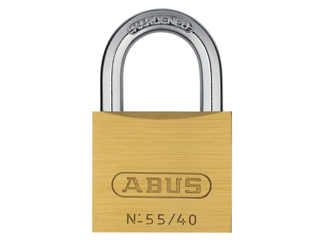 ABUS 55/40mm Brass Padlock Security Level 4 with Hardened Steel Shackle