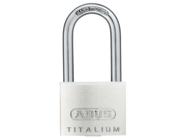 ABUS 64TI/40mm TITALIUM Padlock Long Shackle Lightweight Durable Security