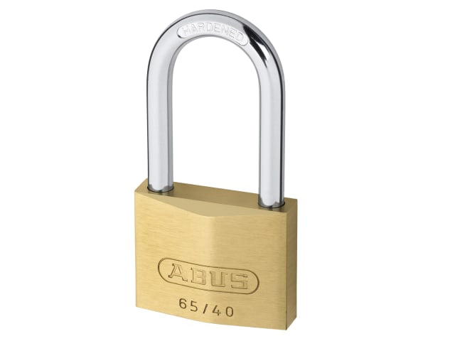 ABUS 65/40 Brass Padlock 40mm Long Shackle Hardened Steel Security Level 5