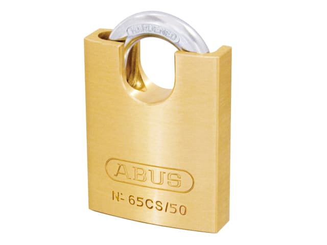 ABUS 65CS Brass Padlock 50mm Closed Shackle Hardened Steel Security Level 5