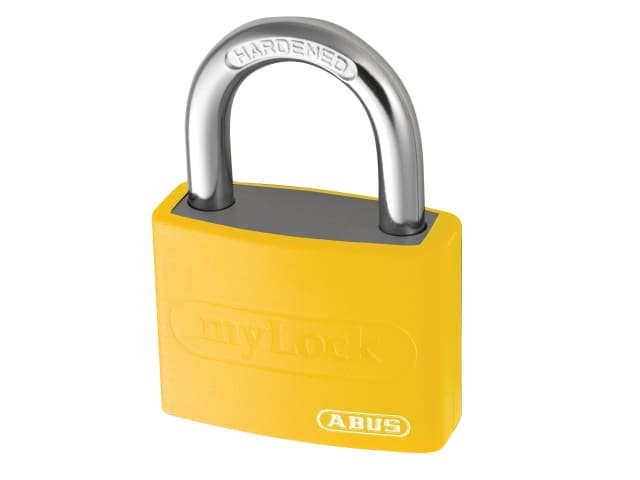 ABUS T65AL 40mm Aluminium Padlock Yellow Lightweight Strong Security Level 5