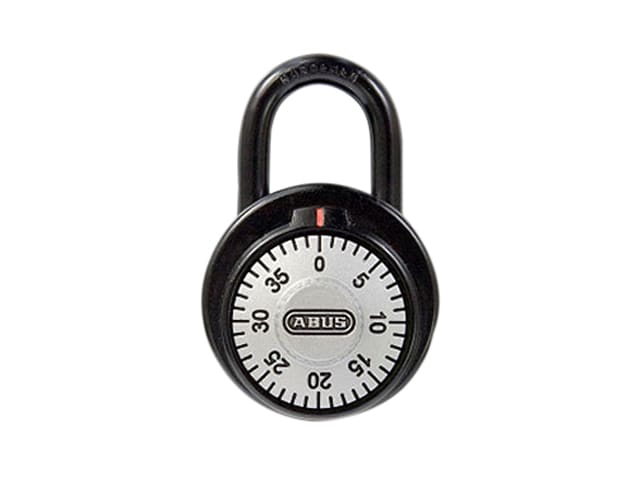 ABUS 78/50mm Dial Combination Padlock with Key Override Rust-Free Steel Body