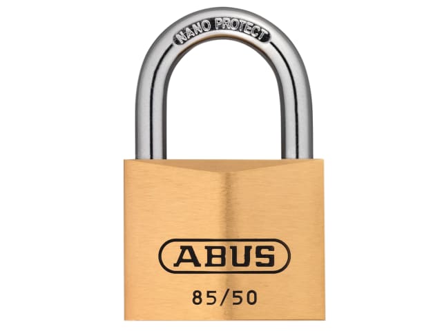 ABUS 85/50mm Brass Padlock Keyed Alike Security Level 7 Hardened Shackle