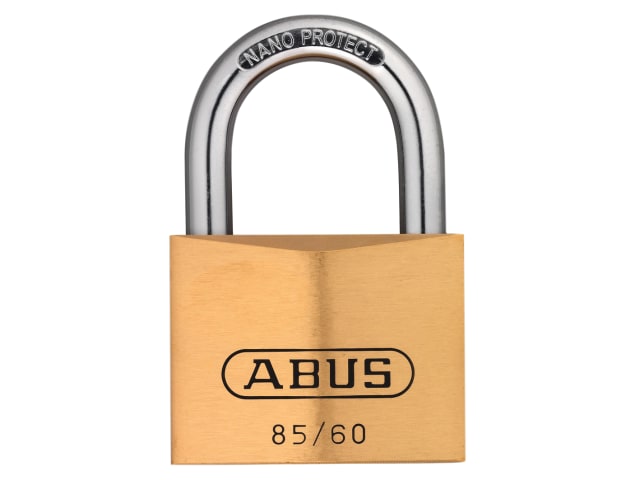 ABUS 85/60mm Brass Padlock Keyed Alike 2703 Hardened Steel Shackle Security 7