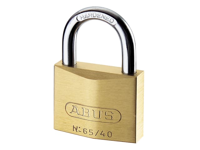 ABUS 65/40mm Brass Padlock Master Keyed Solid Brass Low Medium Security