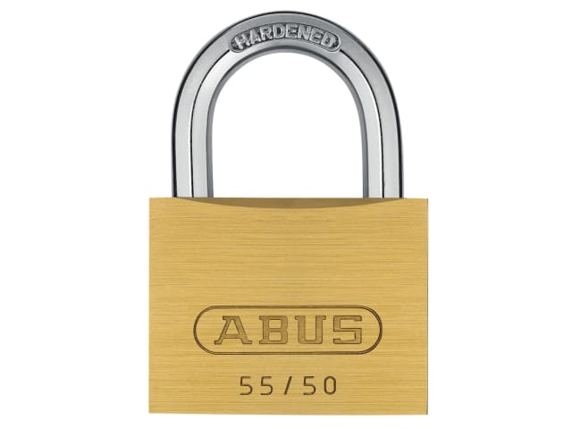 ABUS 55/50mm Brass Padlock Keyed Alike 5501 Security Level 5 Long Shackle