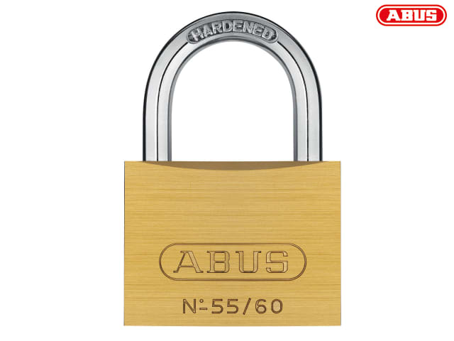 ABUS 55/60mm Brass Padlock Keyed Alike 5601 Security Level 6 Long Shackle