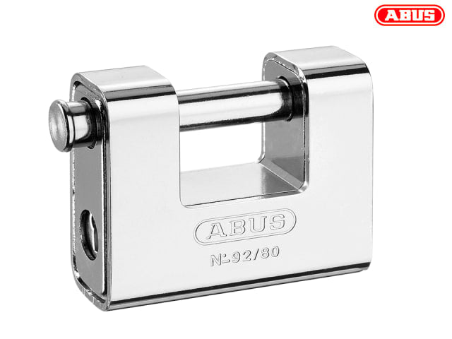 ABUS 92/80mm Monoblock Brass Shutter Padlock Keyed Alike Security Level 8