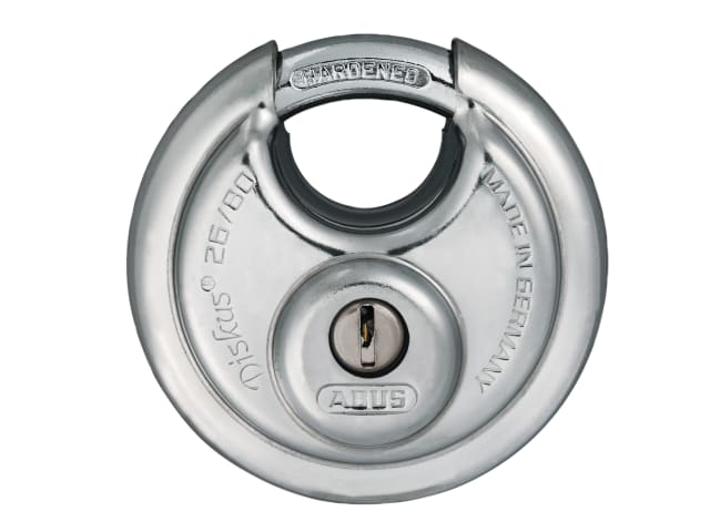 ABUS 26/80mm Diskus Padlock Keyed Alike Heavy-Duty Stainless Steel Security