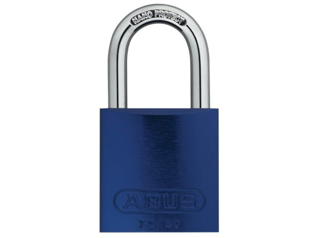 ABUS 72/40mm Blue Aluminium Padlock Keyed Alike 6-Pin Tumbler Security Lock