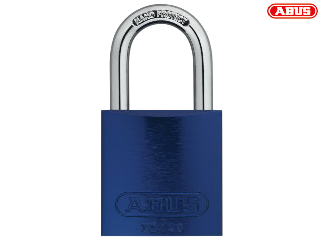 ABUS 72/40mm Blue Aluminium Padlock Keyed Alike 6-Pin Tumbler Security Lock