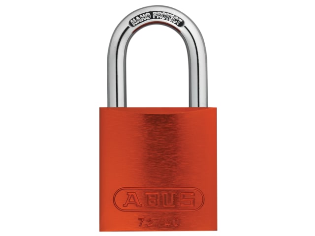 ABUS 72/40mm Orange Aluminium Padlock Keyed Alike 6-Pin Tumbler Security Lock