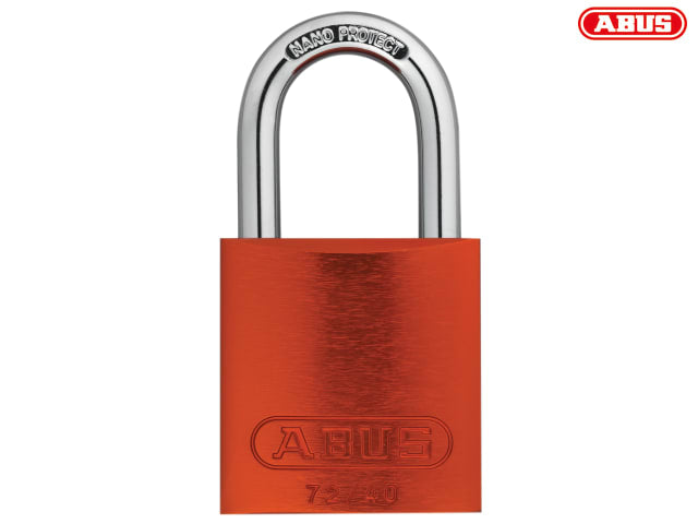 ABUS 72/40mm Orange Aluminium Padlock Keyed Alike 6-Pin Tumbler Security Lock