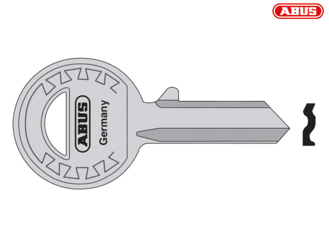 ABUS 24-41-885 Right Hand 4 Pin Key Blank for Locks and Security Systems
