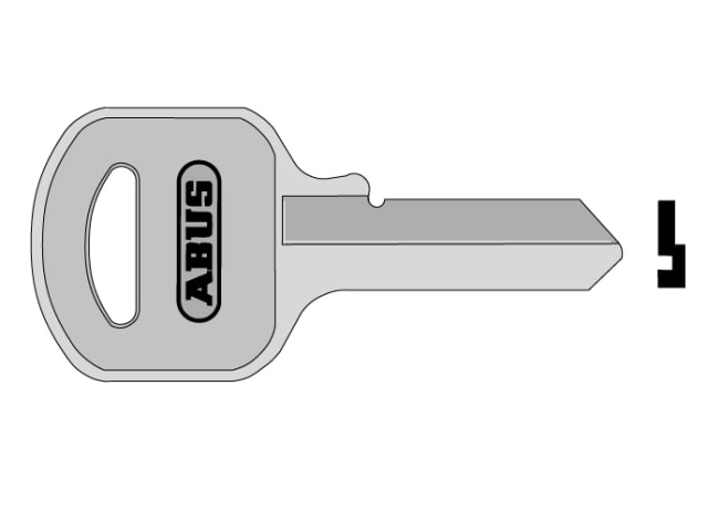 ABUS 55/60 60mm Key Blank K/A Only for Brass Padlocks Replacement Key