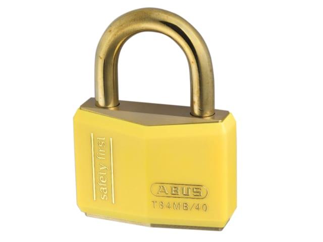 ABUS T84MB 40mm Yellow Rustproof Padlock Keyed Alike Security Level 4