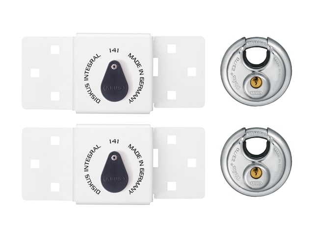 ABUS 141/200 Diskus Integral Van Lock Twin Pack with 26/70mm Padlocks