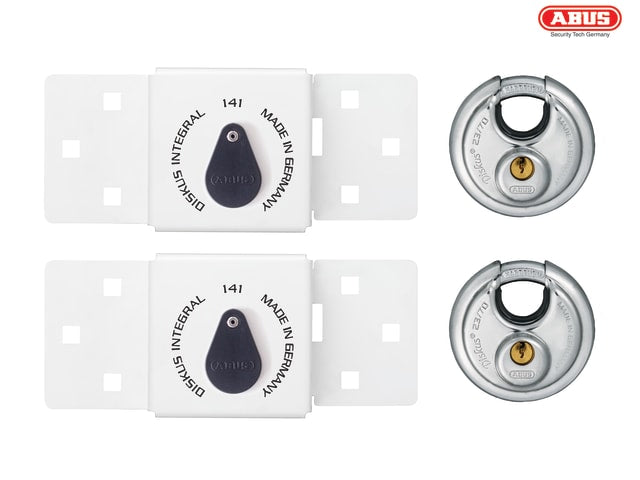 ABUS 141/200 Diskus Integral Van Lock Twin Pack with 26/70mm Padlocks