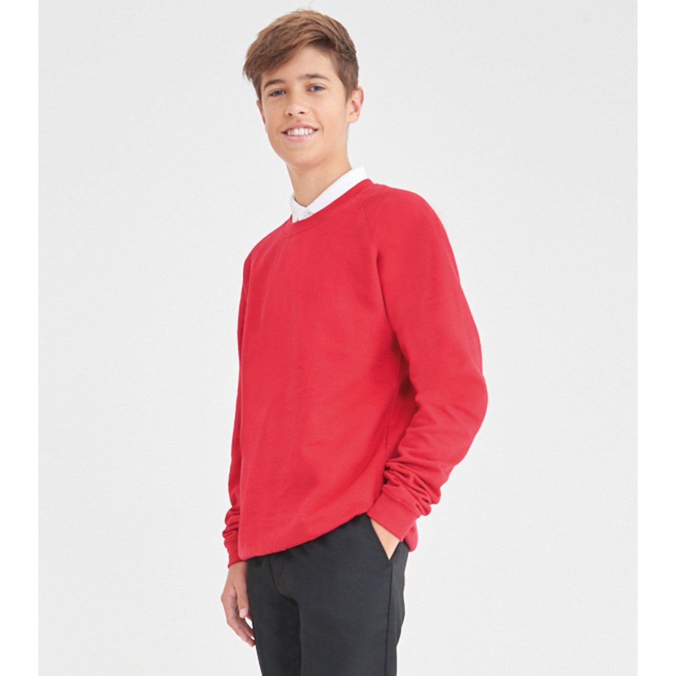Awdis Academy Senior Raglan Sweatshirt Crew Neck Cotton Blend Comfortable Fit