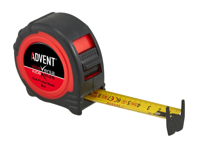 Advent Vice Versa Dual Read Pocket Tape 5m 25mm Steel Blade Metric Measurements