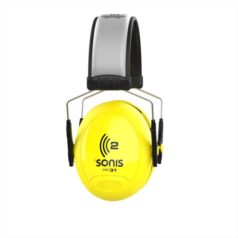 JSP Sonis 2 Adjustable Ear Defenders 31dB SNR Extra Visibility Comfortable