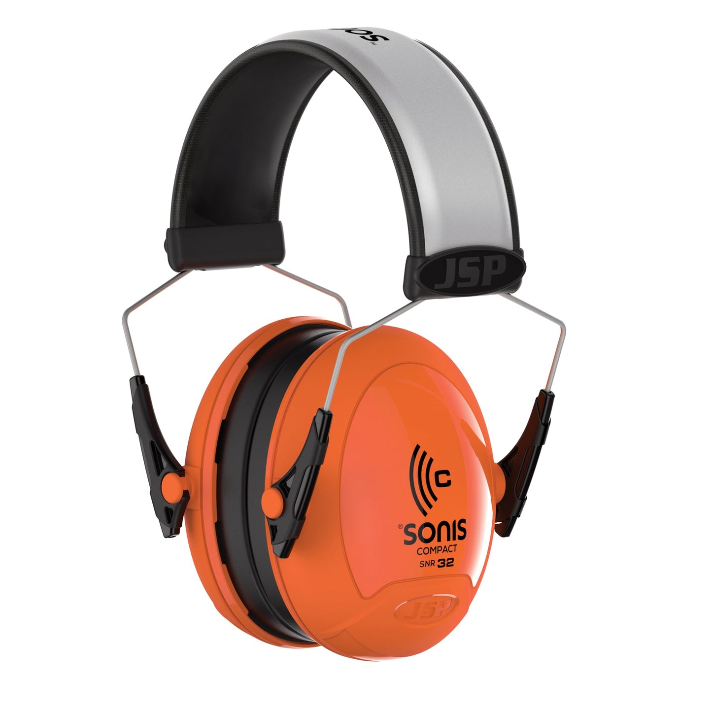 JSP Sonis Compact Low Profile Adjustable Ear Defenders 32dB SNR Extra Visibility