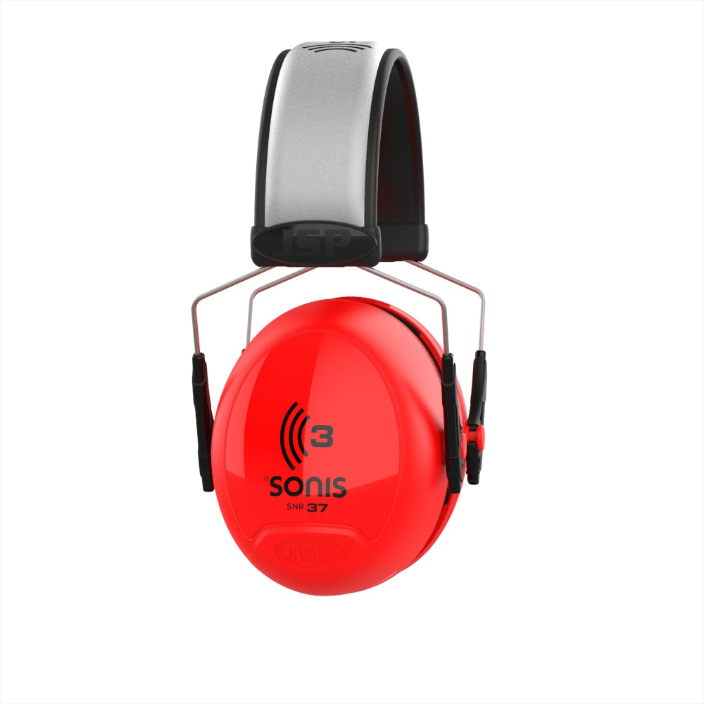 JSP Sonis 3 Adjustable Ear Defenders 37dB SNR Extra Visibility Comfort