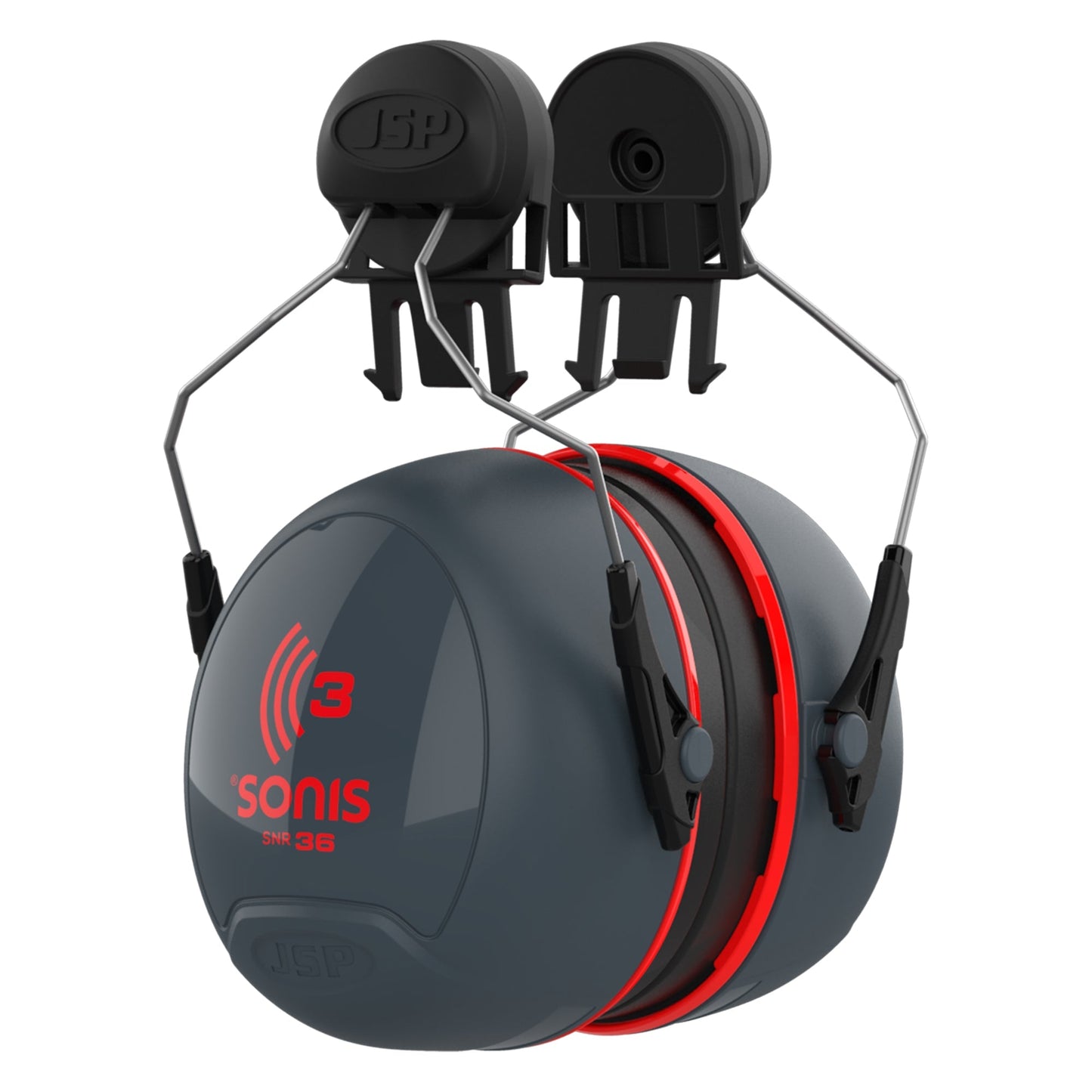JSP Sonis 3 Helmet Mounted Ear Defenders 36dB SNR Adjustable Comfort Fit