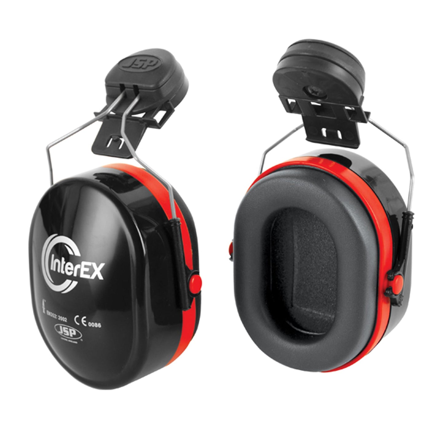 JSP InterEX Helmet Mounted Ear Defenders with Adjustable Steel Arms