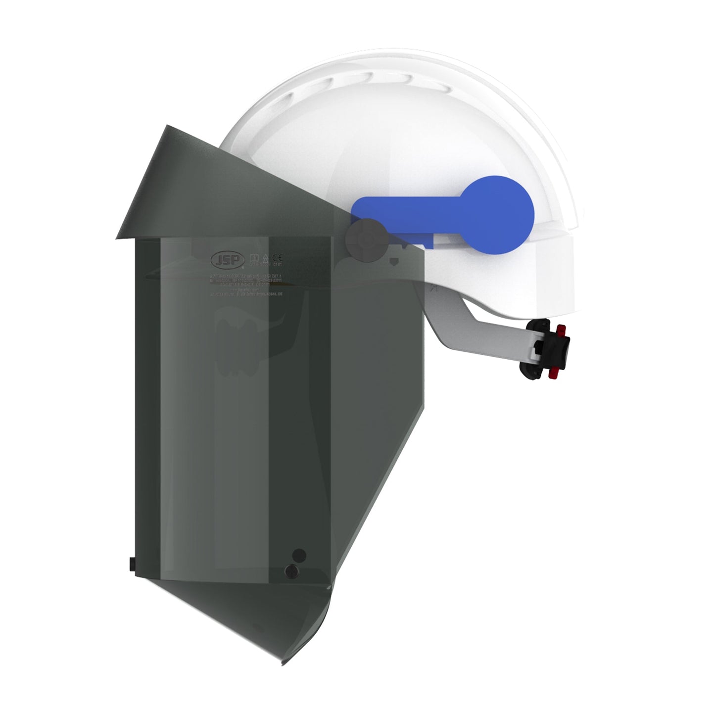 JSP AFP-25 Helmet Mounted Arc Faceshield with Weight Balancing System
