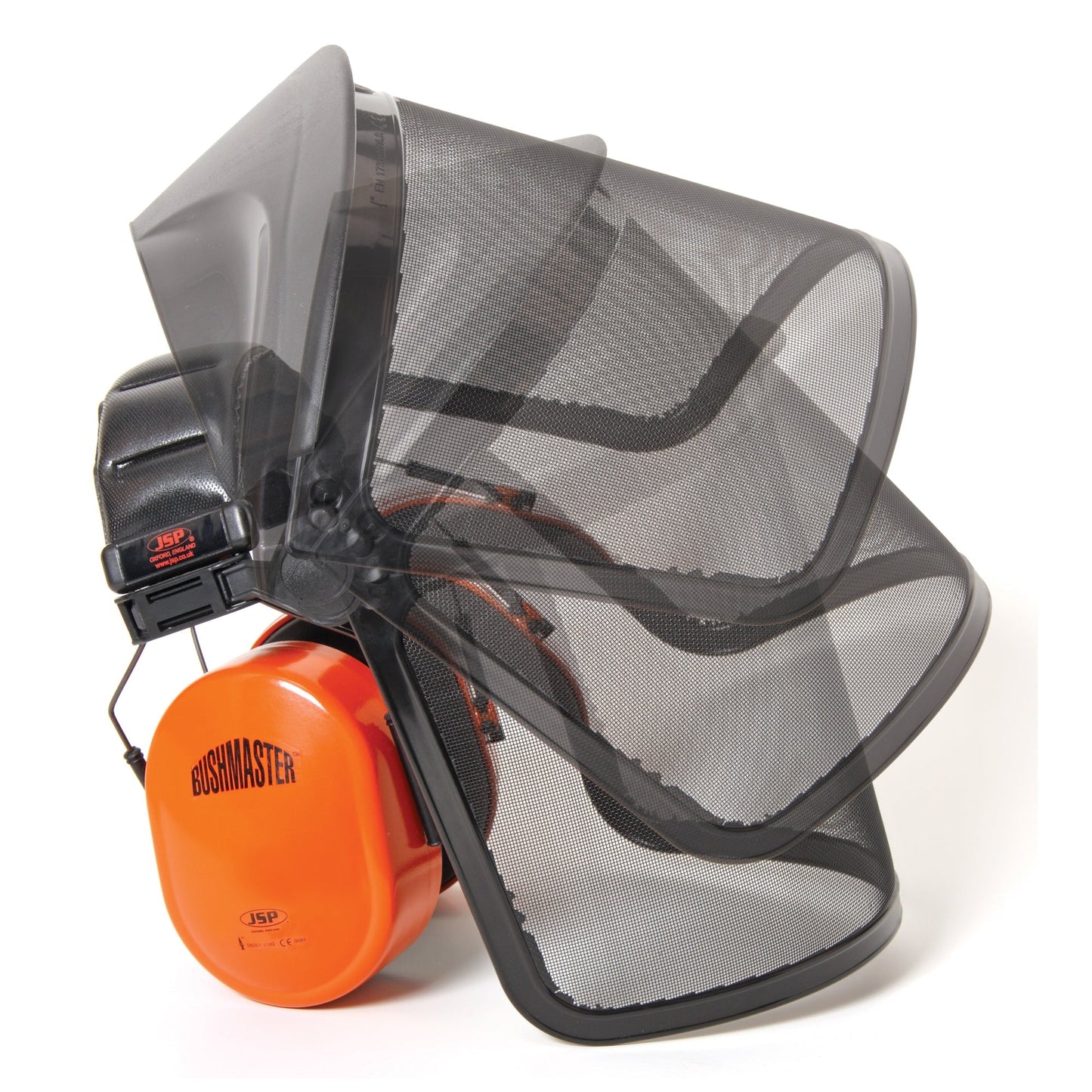 JSP Bushmaster Forestry Helmet with 20cm Wire Gauze Visor and Ear Defenders