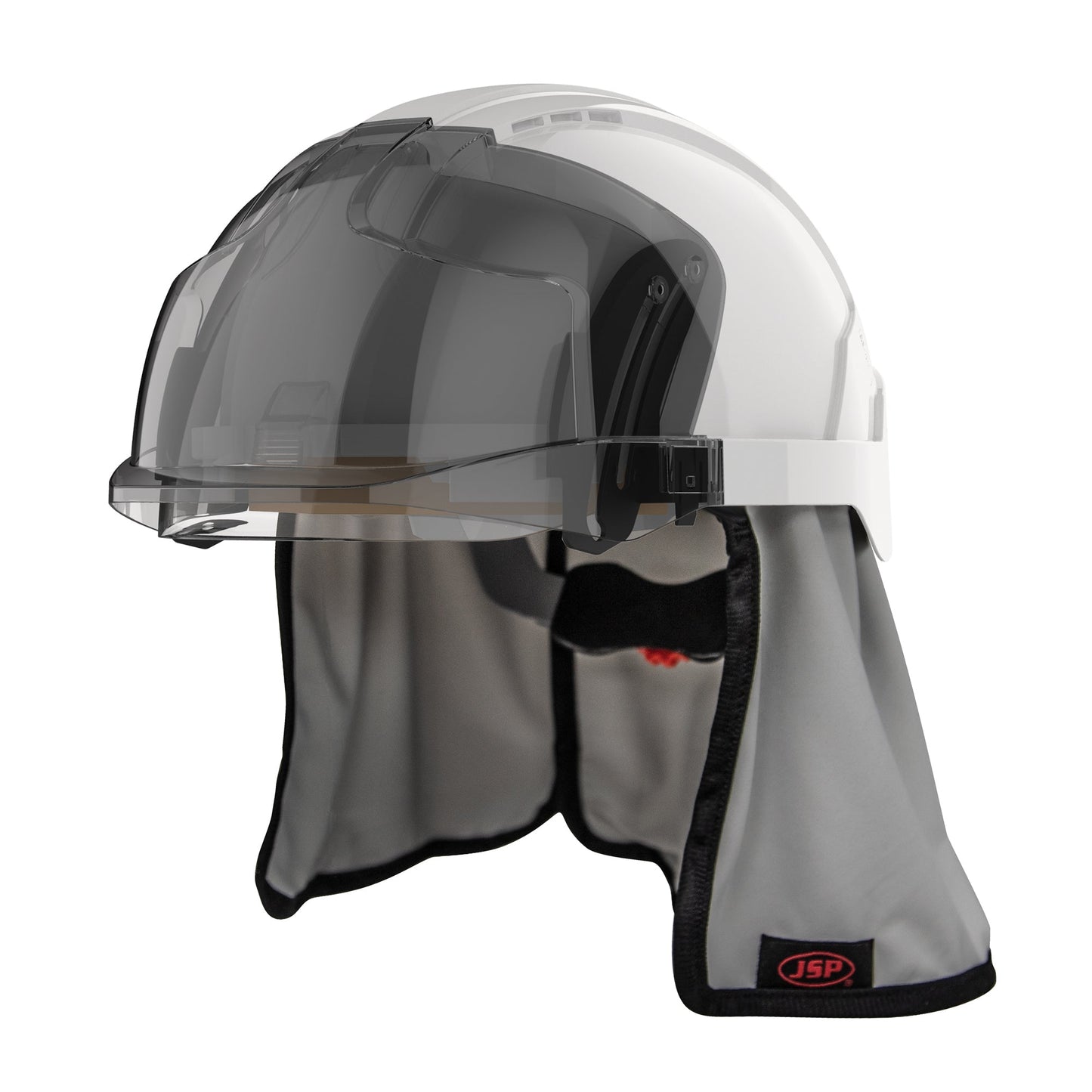 JSP EVO Neck Cape Grey UV Protection 50 Compatible with Safety Helmets