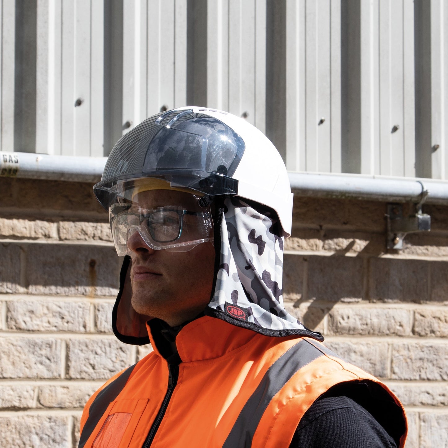 JSP EVO Neck Cape Camouflage UV Protection 50 Compatible with Safety Helmets