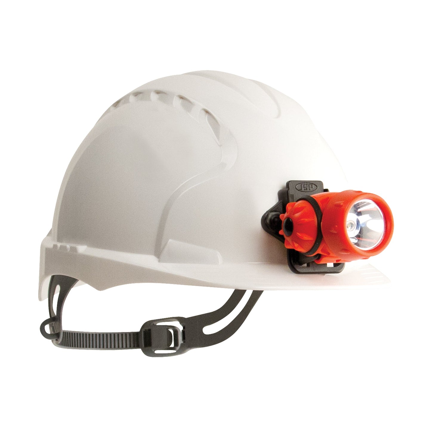 JSP CREE Q5 LED Helmet Torch Hi-Vis Orange 100 Lumens 3 Modes Lightweight