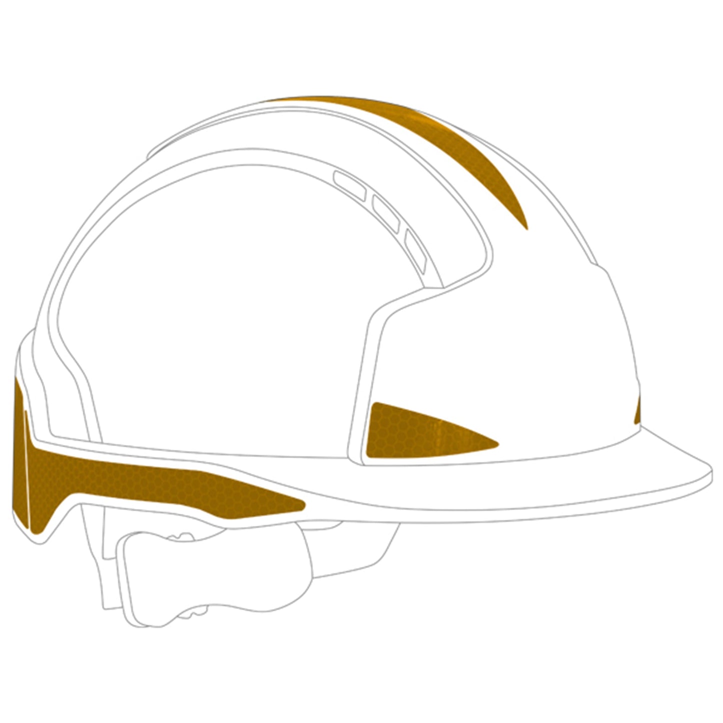 JSP Reflective CR2 Decal Kit for EVOLite Safety Helmets - 10 Pack