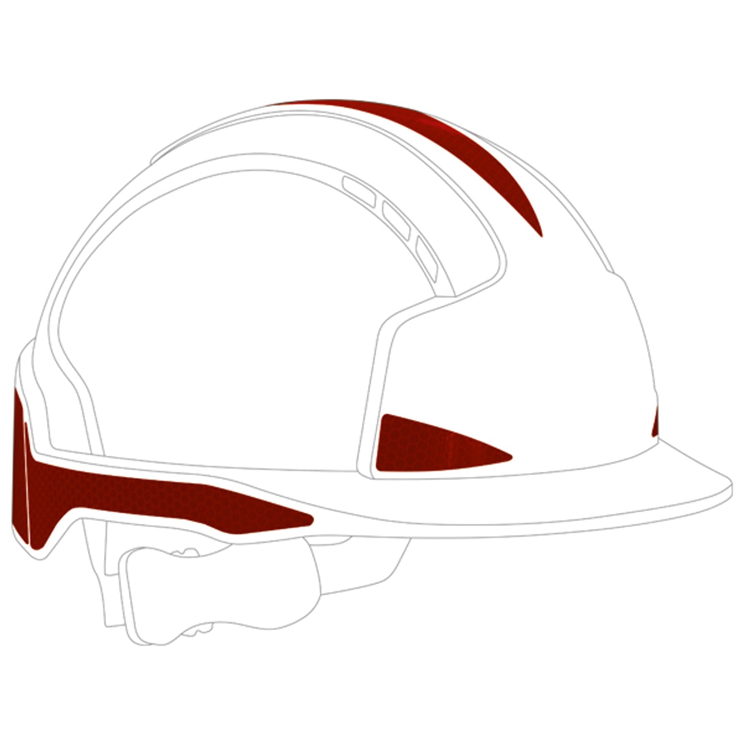 JSP Reflective CR2 Decal Kit for EVOLite Safety Helmets - 10 Pack