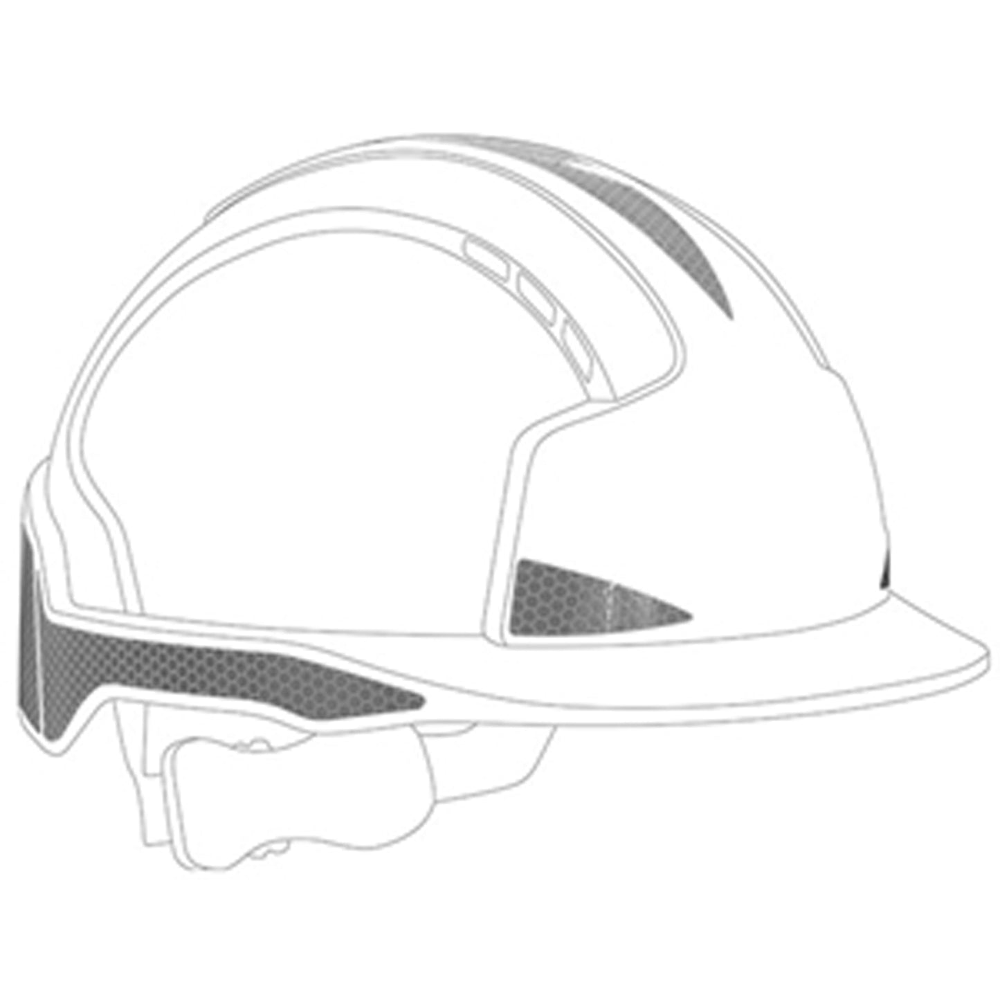 JSP Reflective CR2 Decal Kit for EVOLite Safety Helmets - 10 Pack