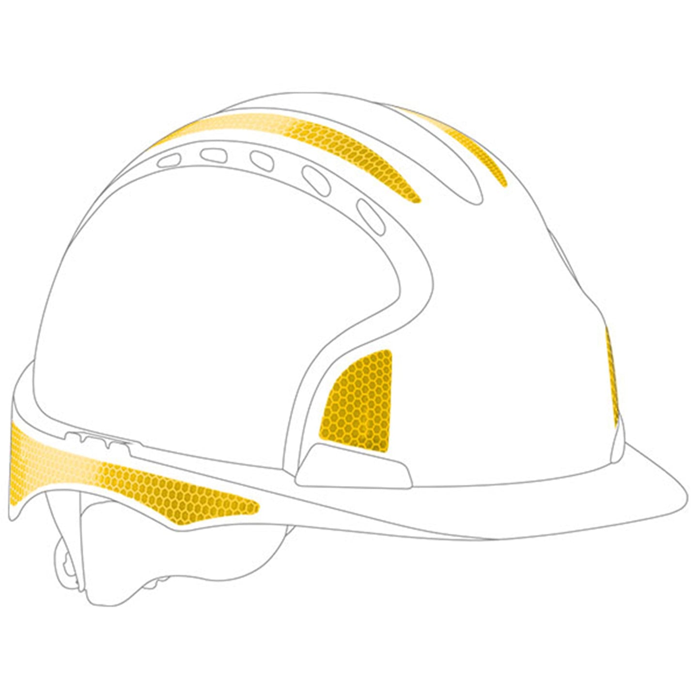 JSP EVO3 Reflective CR2 Decal Kit for EVO2/3 Safety Helmets - 10 Pack