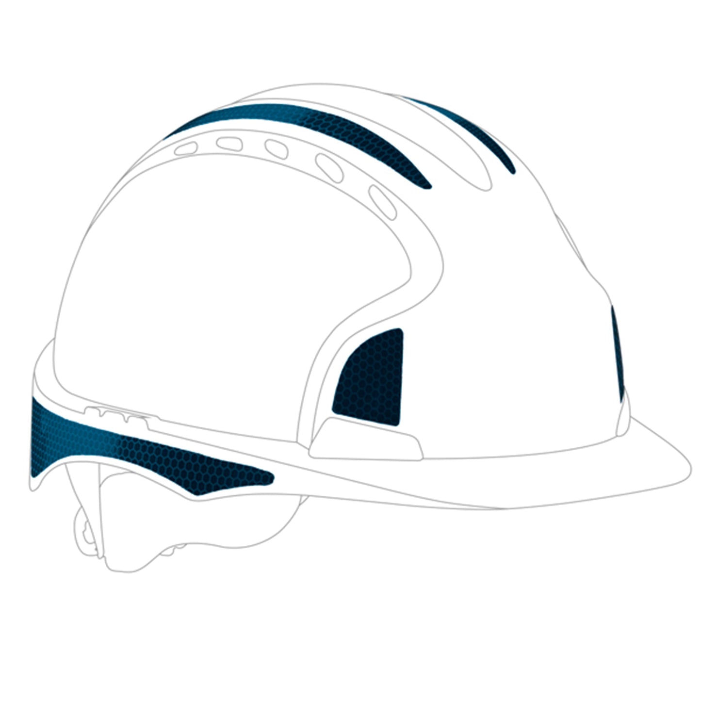JSP EVO3 Reflective CR2 Decal Kit for EVO2/3 Safety Helmets - 10 Pack