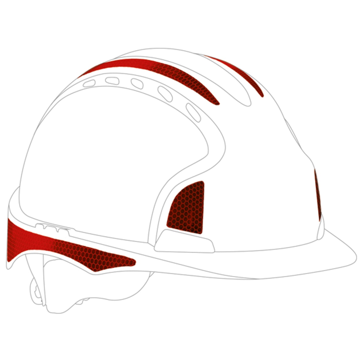 JSP EVO3 Reflective CR2 Decal Kit for EVO2/3 Safety Helmets - 10 Pack