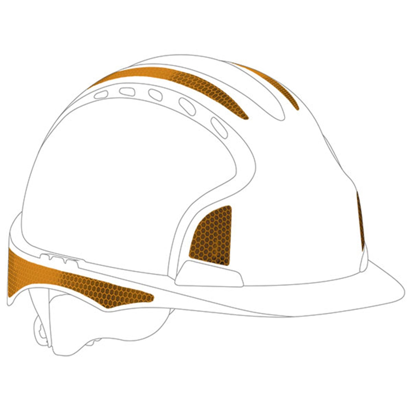 JSP EVO3 Reflective CR2 Decal Kit for EVO2/3 Safety Helmets - 10 Pack