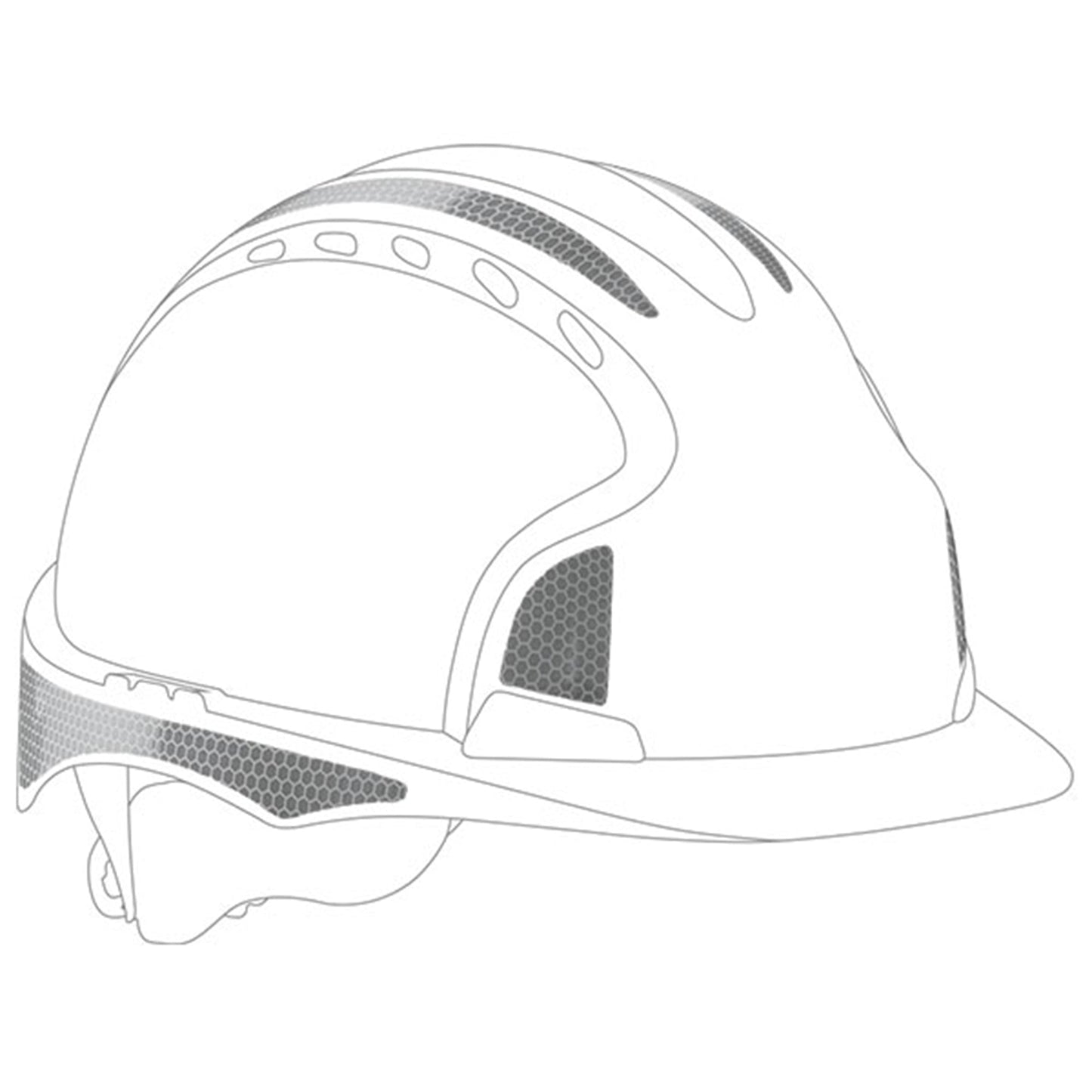 JSP EVO3 Reflective CR2 Decal Kit for EVO2/3 Safety Helmets - 10 Pack