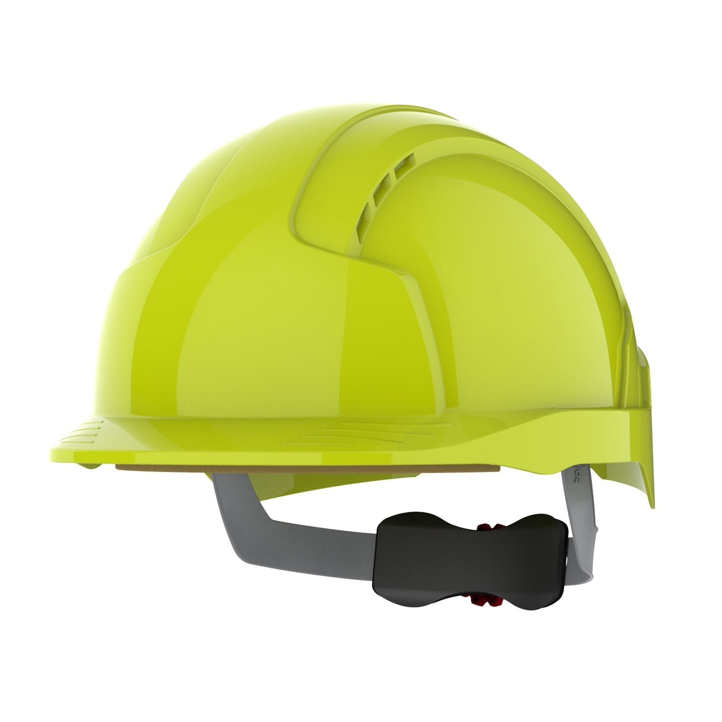 JSP EVOLite Safety Helmet Vented High-Visibility Yellow Wheel Ratchet 300g