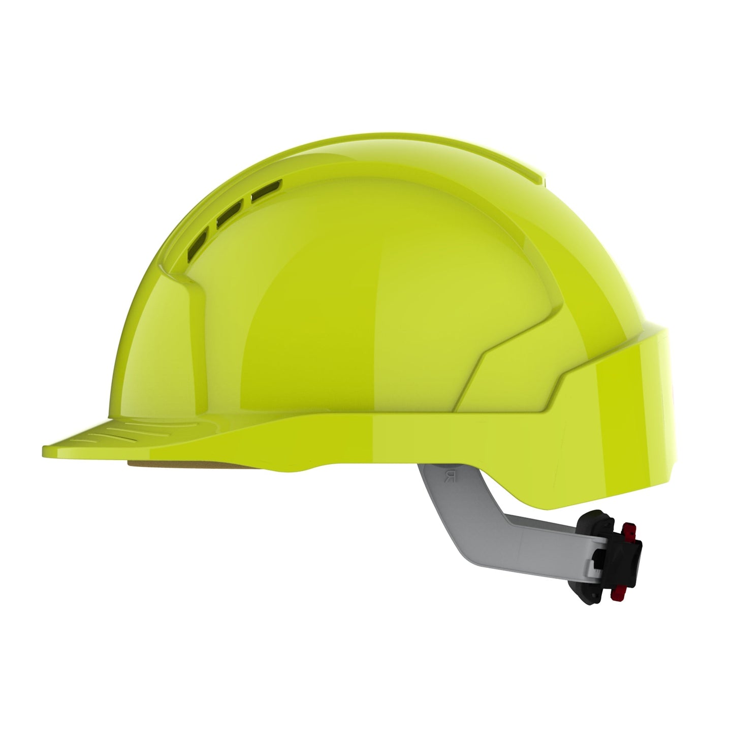 JSP EVOLite Safety Helmet Vented High-Visibility Yellow Wheel Ratchet 300g