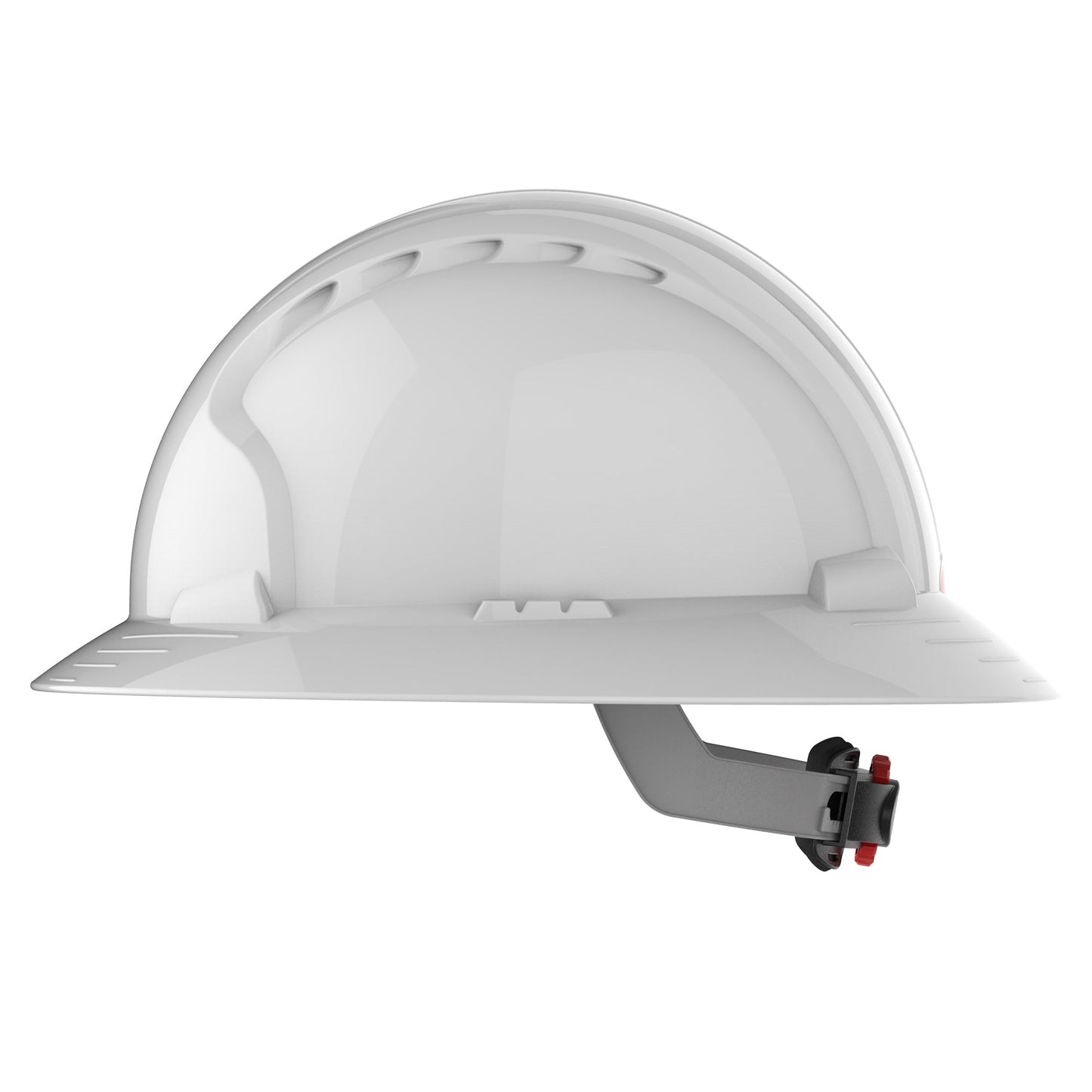 JSP EVO 6100 Full Brim Safety Helmet Wheel Ratchet HDPE Multi Standard White