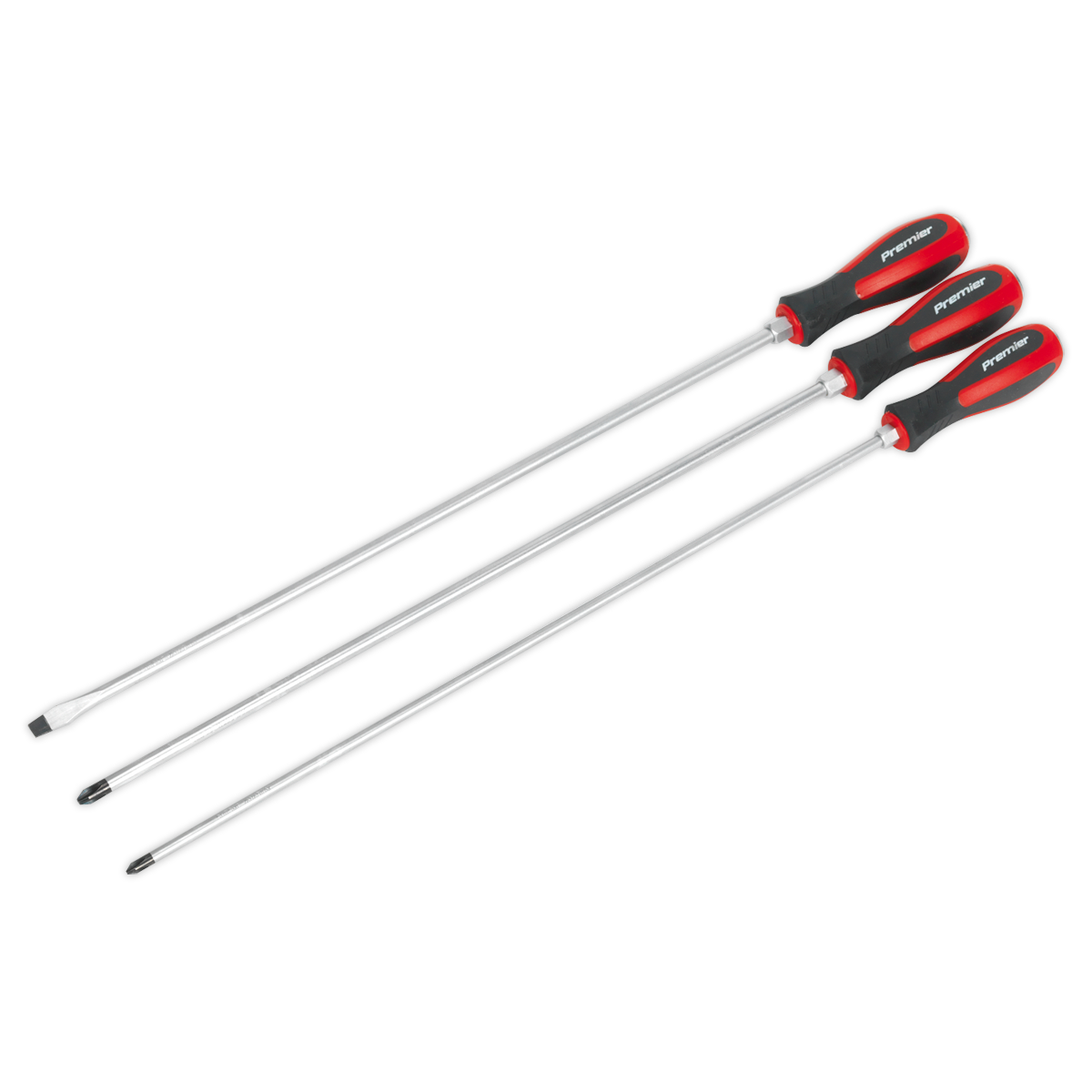 Sealey 3pc Hammer-Thru Screwdriver Set 450mm Chrome Vanadium Lifetime Guarantee