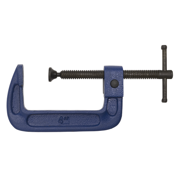 Sealey 100mm G-Clamp Quick Release Forged Body Swivel Tip Smooth Action