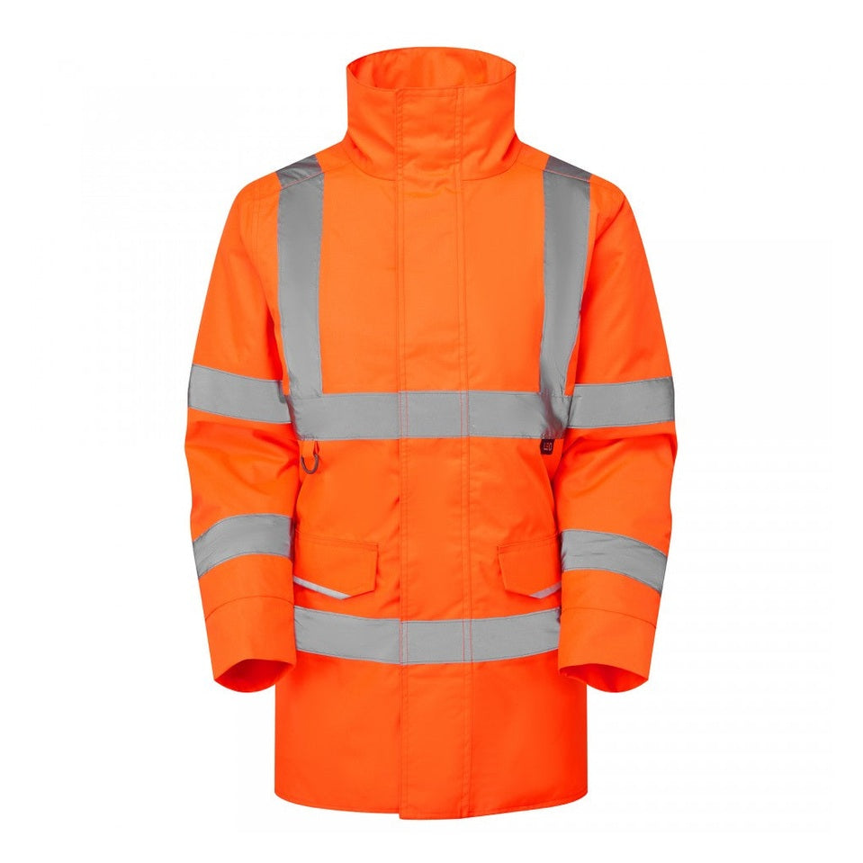 Leo Workwear EcoViz 4K Women's Baffle Lined Anorak Hi-Vis Orange XXS-6XL