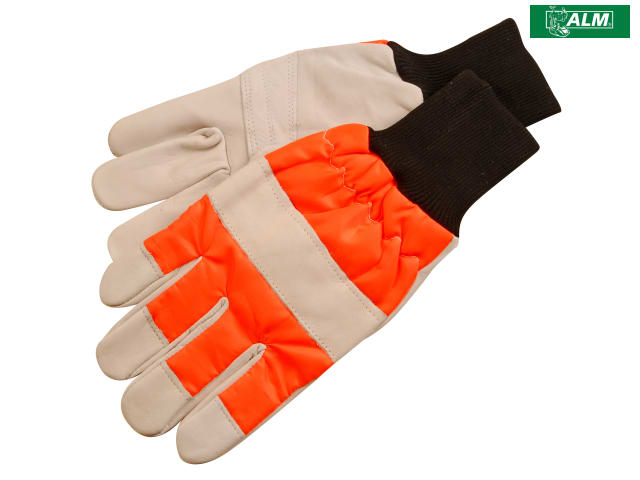 ALM CH015 Chainsaw Safety Gloves Left Hand Protection Class 0 Leather