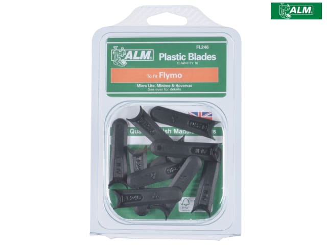 ALM Flymo FL246 Plastic Blades Small Half Moon Mounting Pack of 10